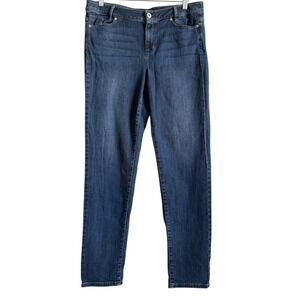 J.Jill Weekender Women's 12 Medium Wash Blue Stretch‎ Denim Straight Leg Jeans